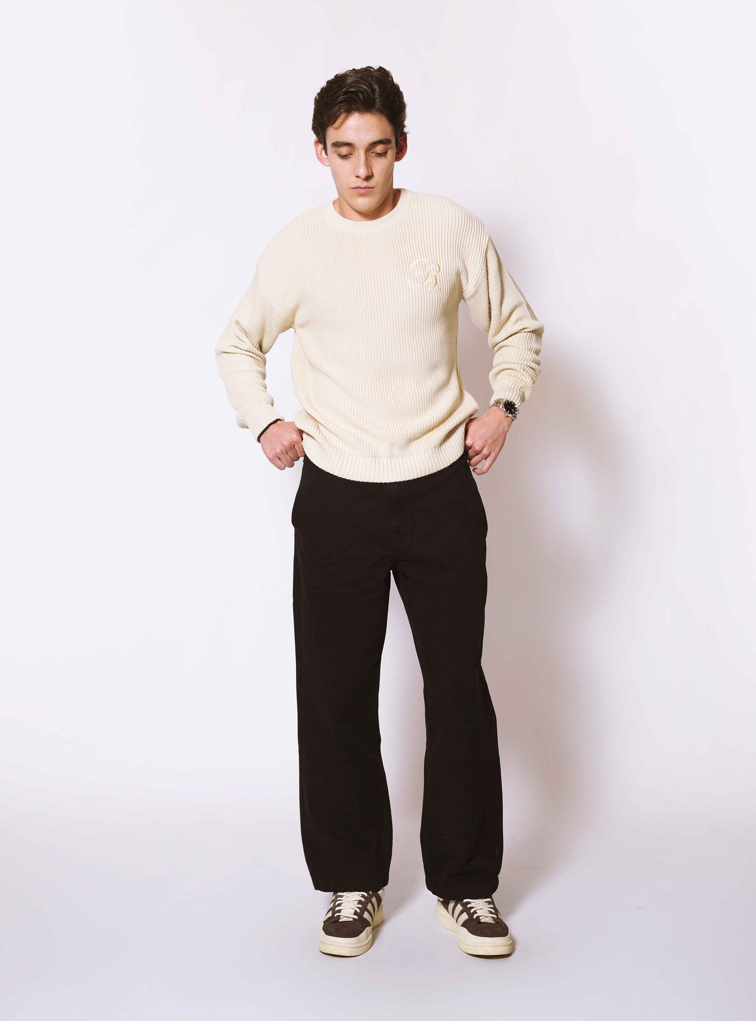 Black Lava Straight Pants
