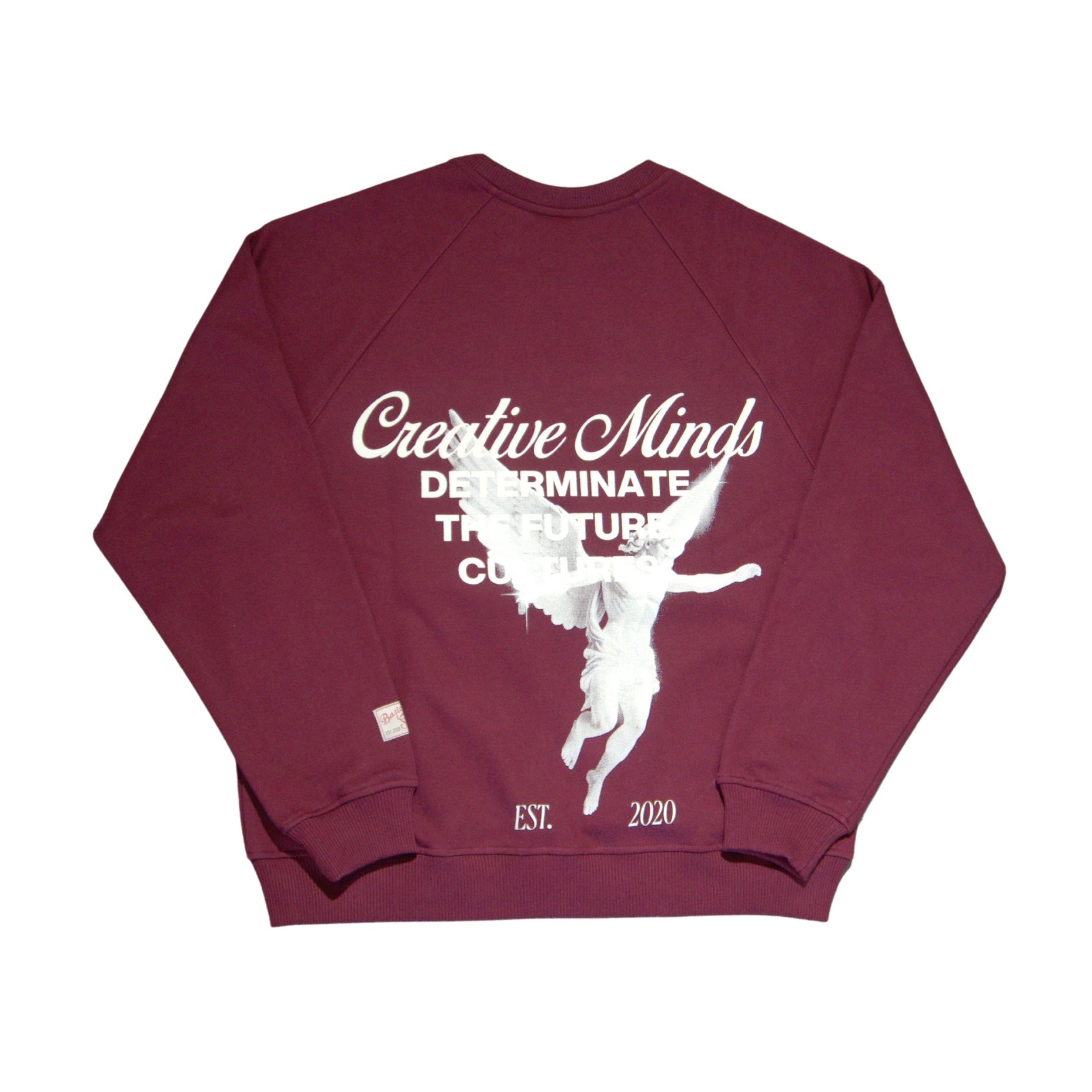 Born 4 More Angel Crewneck Merlot