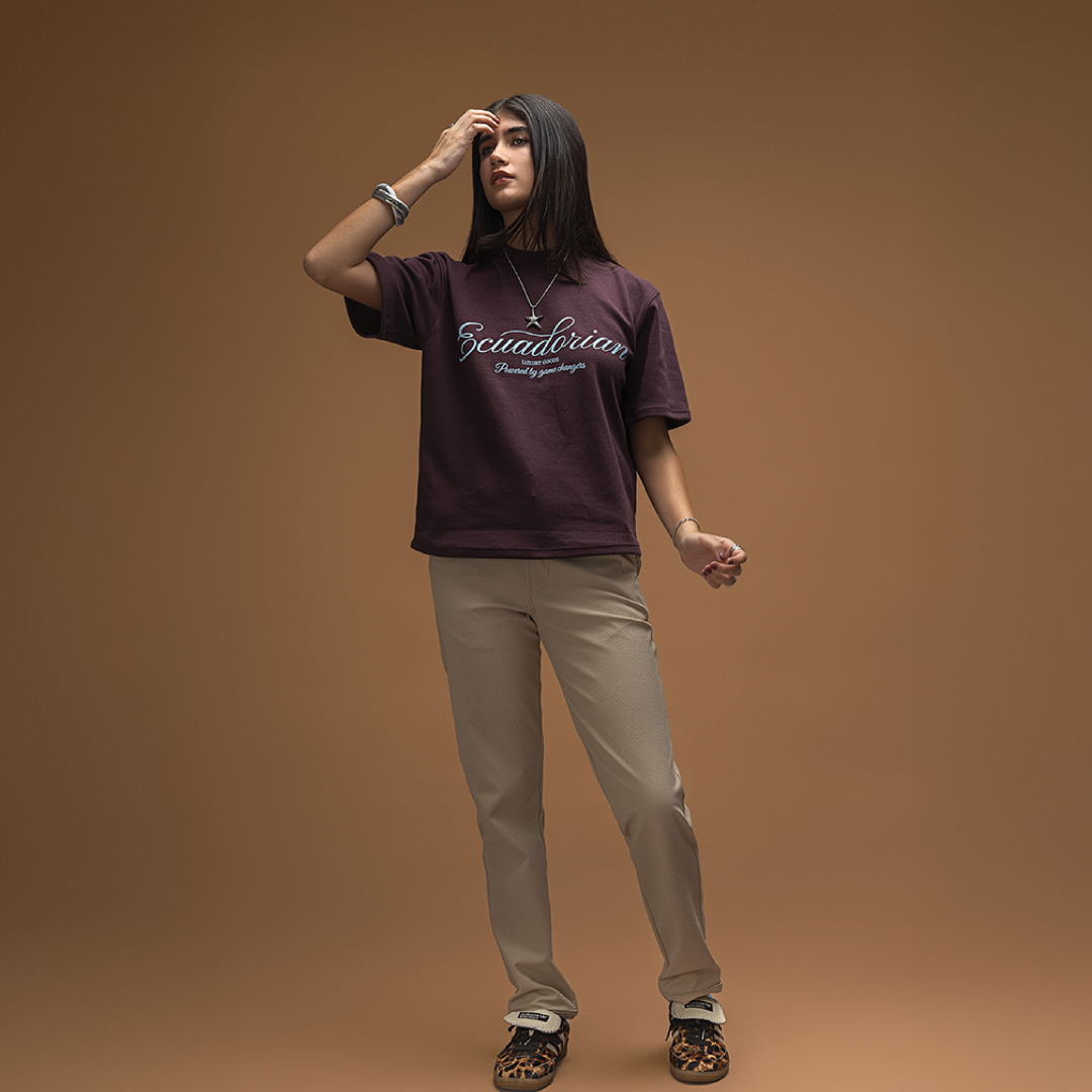 Ecuadorian Goods Tee Merlot