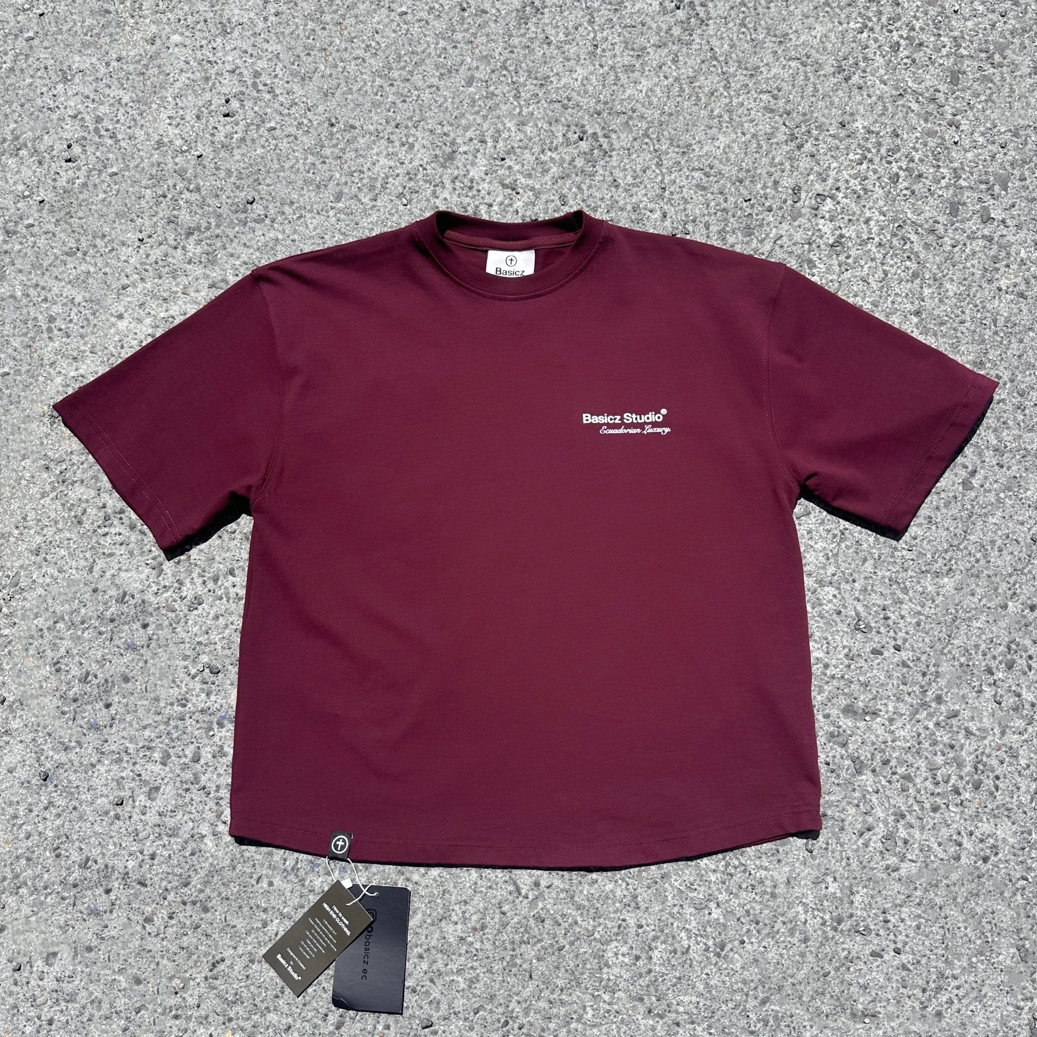Burgundy Plain Tee - Basicz Studio®