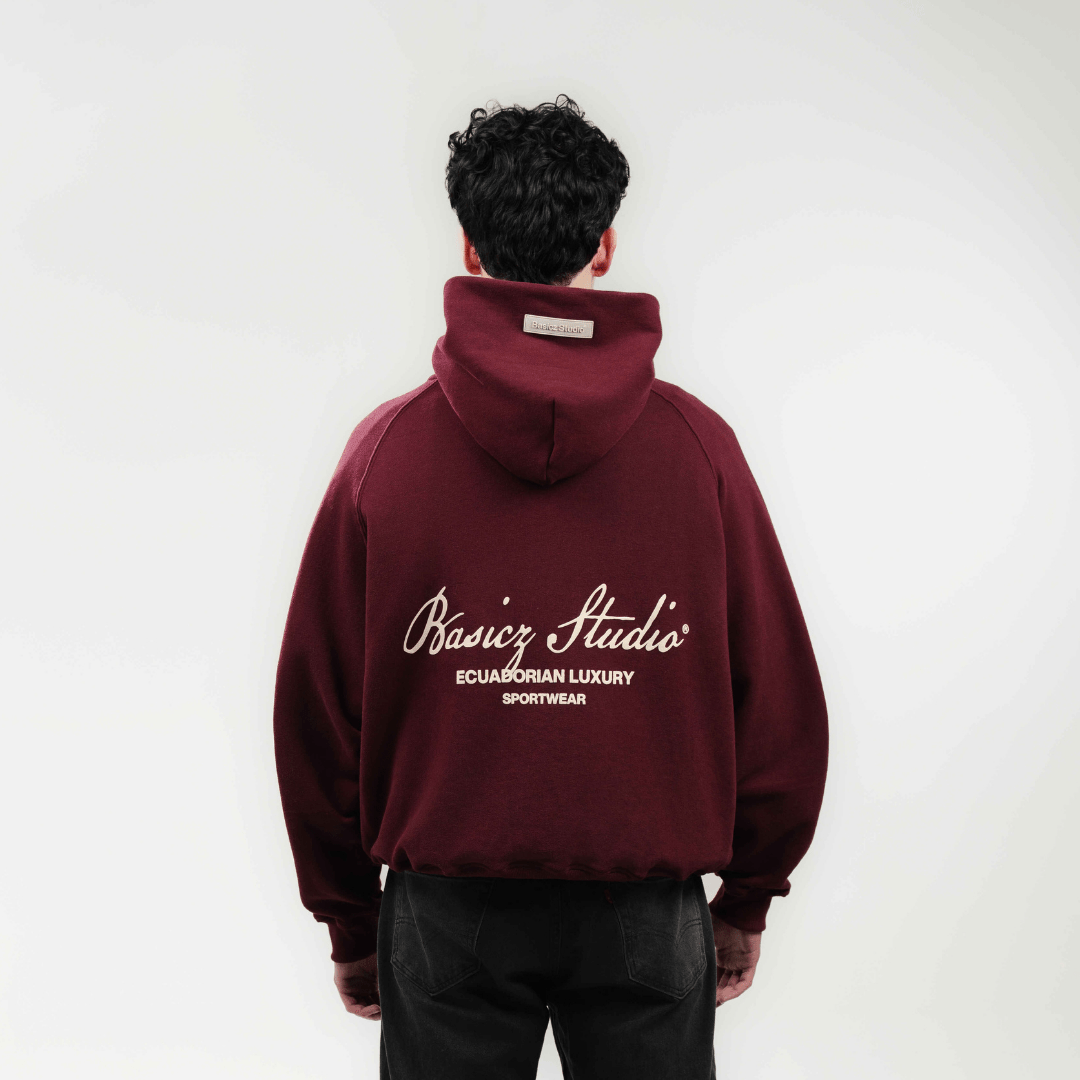 Ikigai Hoodie Merlot Wine - Basicz Studio®