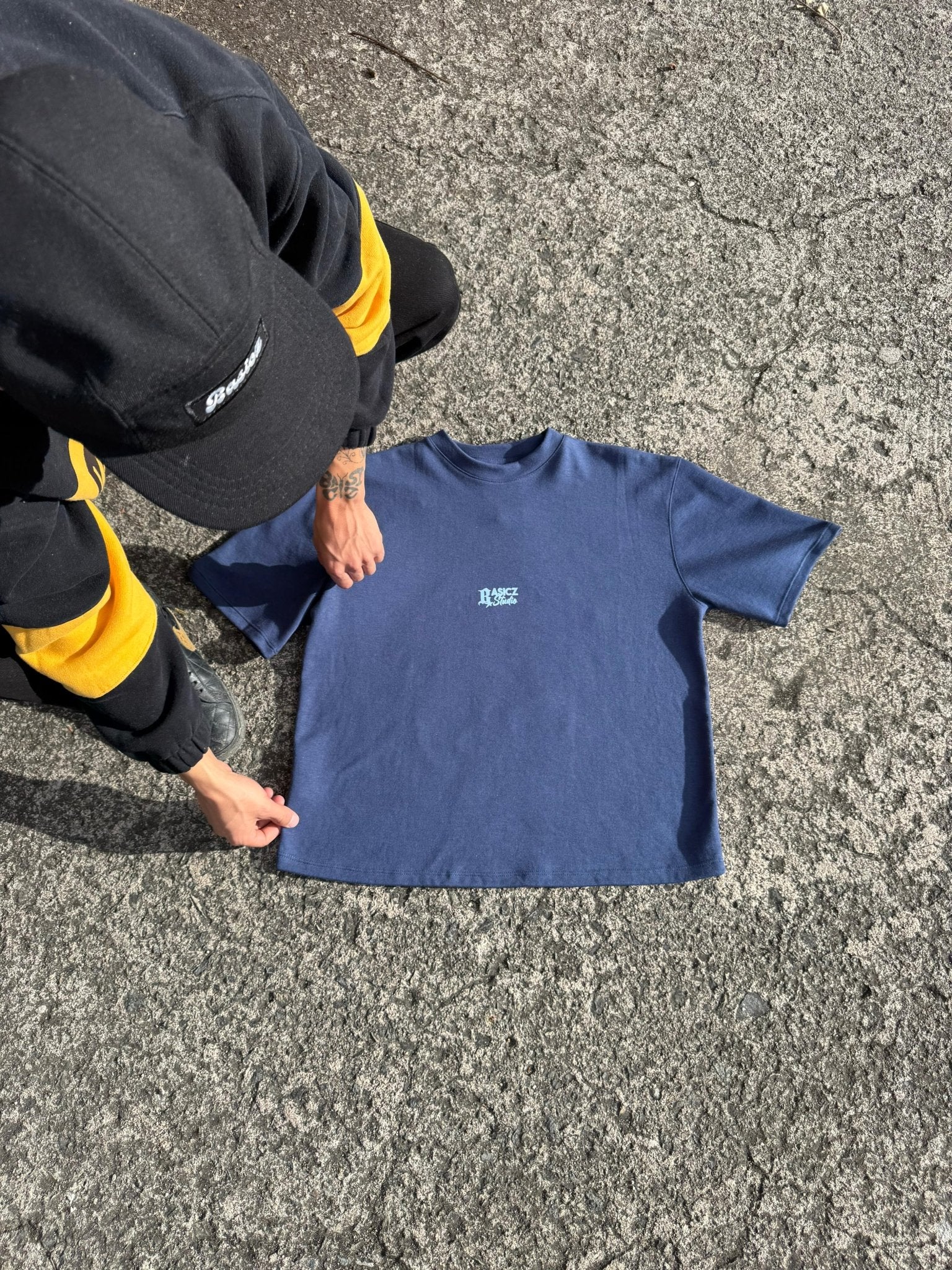 Old Money Indigo Tee - Basicz Studio®