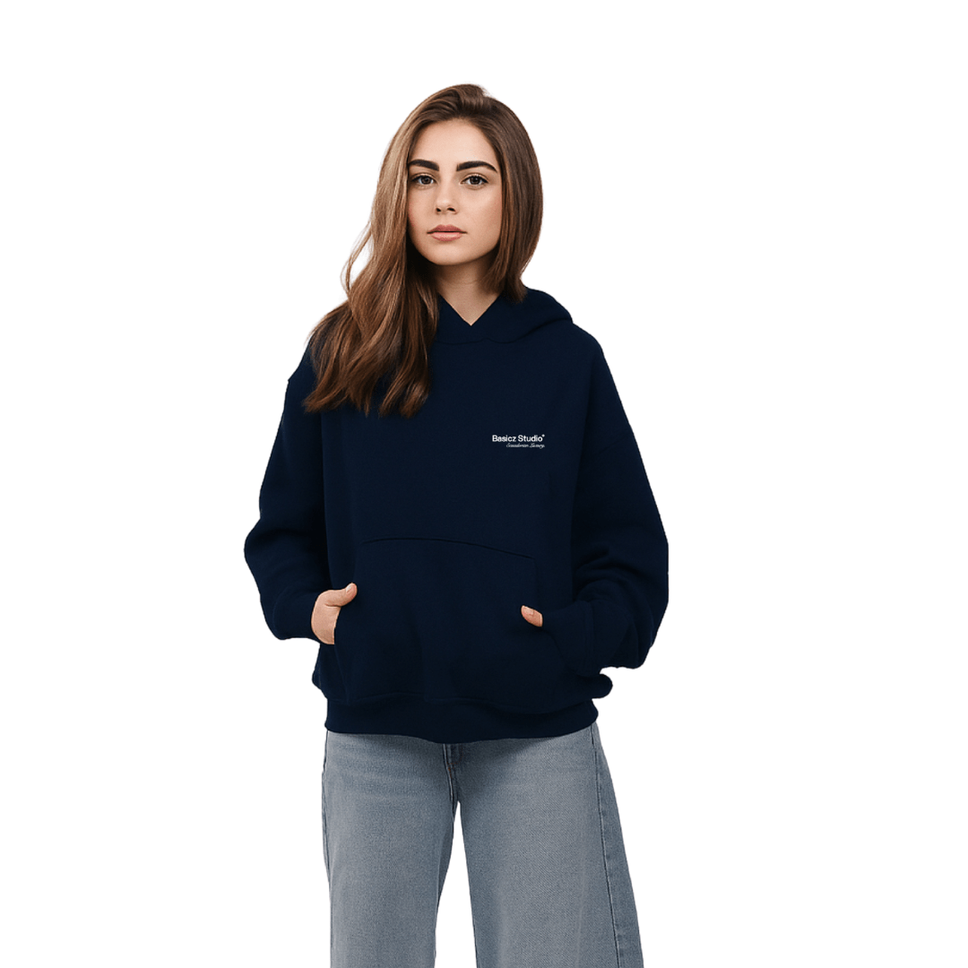Terry Hoodie Premium Navy Blue - Basicz Studio®
